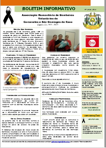 Boletim Informativo nº 24 / 2013