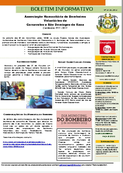Boletim Informativo nº 31 / 2013