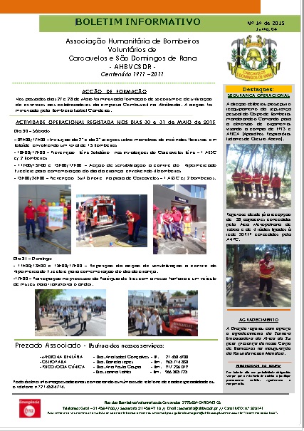 Boletim Informativo nº 14 / 2015